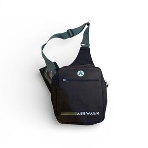 Vintage Airwalk Brown & Black Crossbody Sling Medium Bag Y2K 90's Skate Surfwear